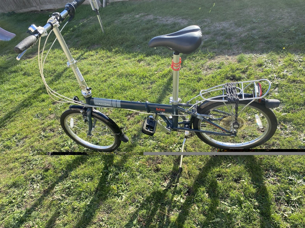 Dahon hive 4130 Folding Bike 20 in Blue 7 speed luggage Rack Mudguards for tube