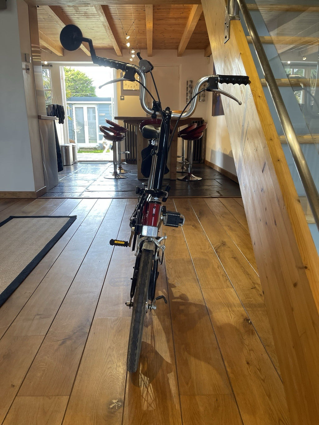 Brompton Folding Bike 16in Red/Black Derailleur Caliper, Mudguards Reflectors