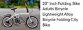 20" Inch Folding Bike Adults Bicycle Lightweight Alloy Bicycle Folding City Bike