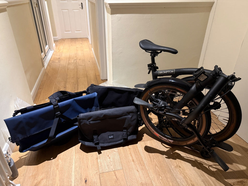 Brompton G Line Large 8-Speed Black Folding Bike + 3 Bags & Rear Rack