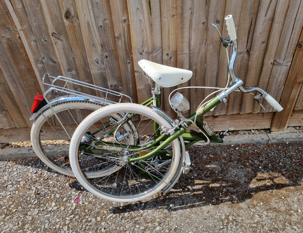 Vintage Raleigh Stowaway Vintage Unisex Folding bike Olive Green, ready to ride