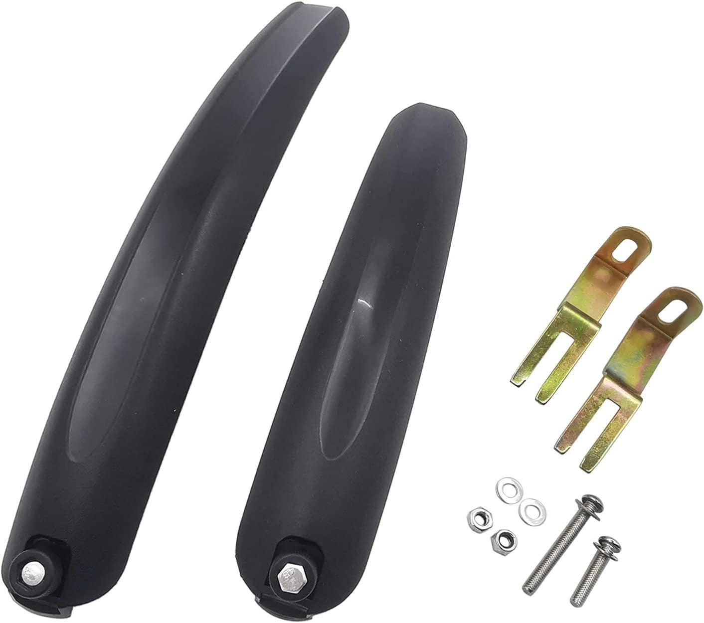 BMX Folding Bike Mudguard Set - Black, Front and Rear, PA Plastic, Small Wheel
