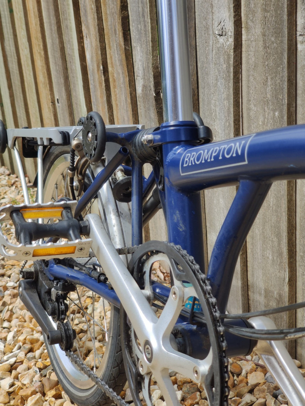 Brompton M6R 2017 Folding Bike - Navy 6 Speed w Rear Rack - Good Working Order