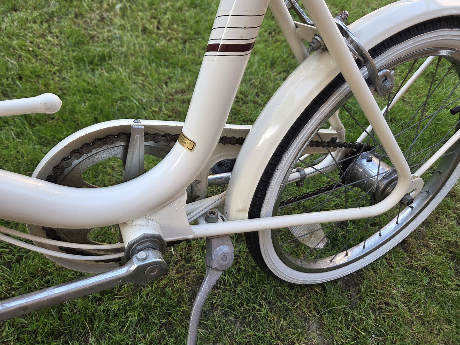 Raleigh Compact Vintage Folding Bike Bicycle Retro Cream White
