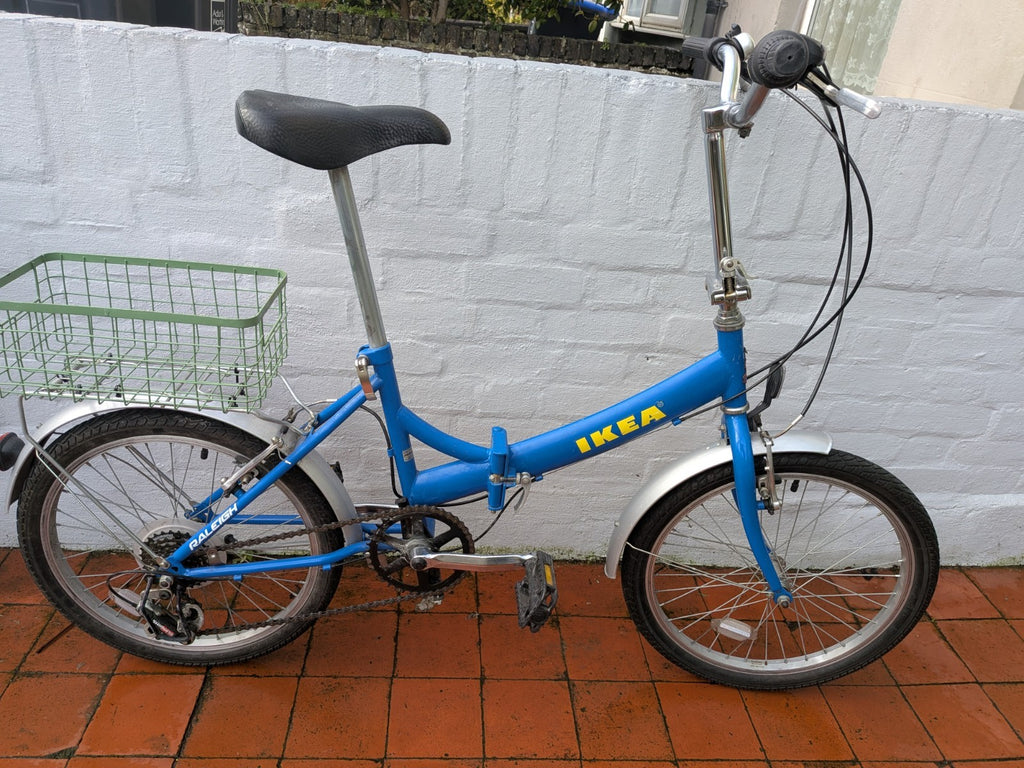 Folding IKEA Raleigh Adult Bike with Basket - Good Condition