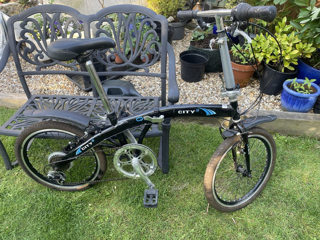 City 3 Q5 Fold Up Bicycle Black 20” Wheels Good Condition