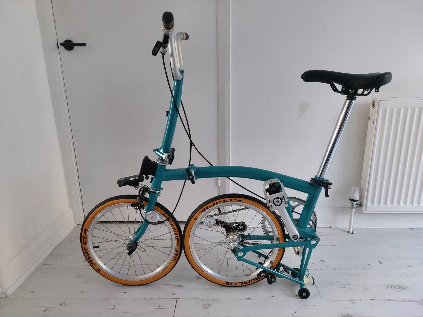 Brompton M1E Lagoon Blue Foldable Bike
