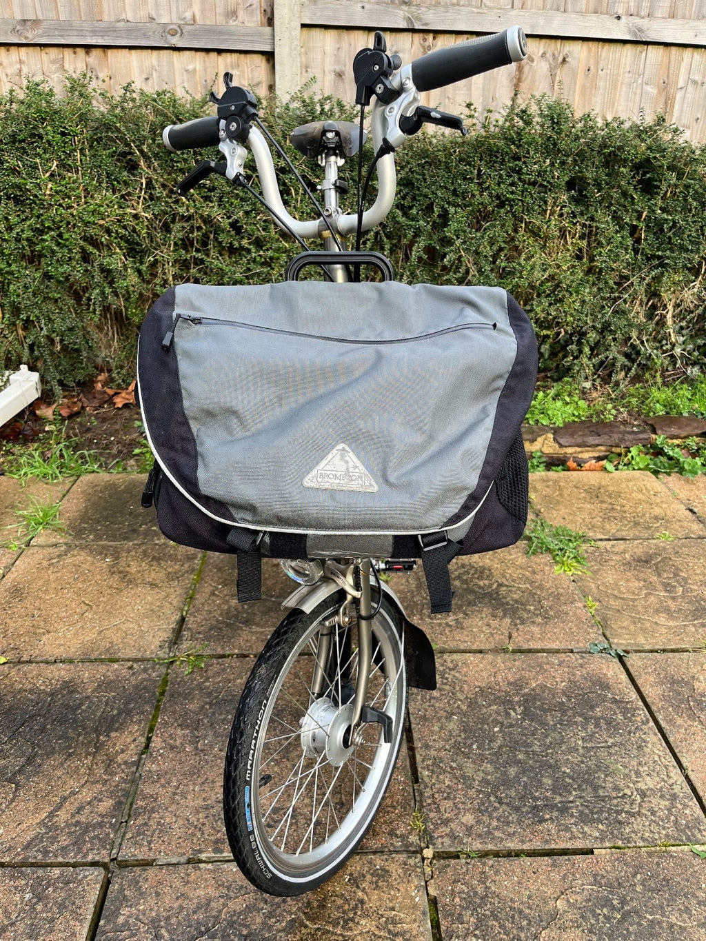 Brompton M6L 6 speed dynamo lights raw lacquer Brooks saddle, bag