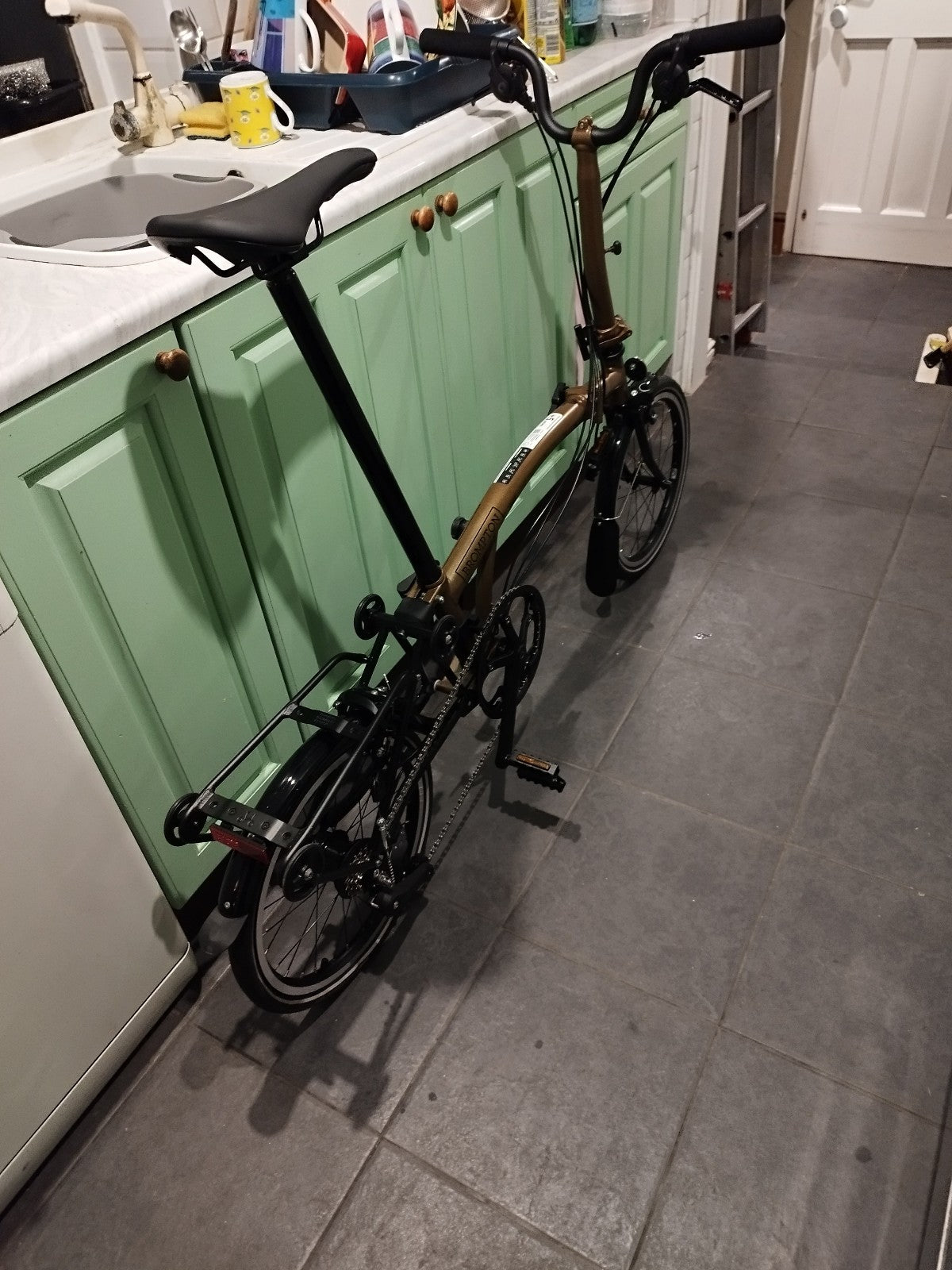 Brompton Folding Bike P Line M-type with Roller Frame 12 Speed Bronze Sky "NEW"