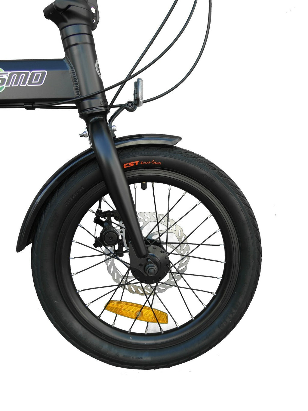 Folding Bicycle Ecosmo 16" Wheel Black Alloy 6SP Shimano Gear, DualDisc-16AF02BL