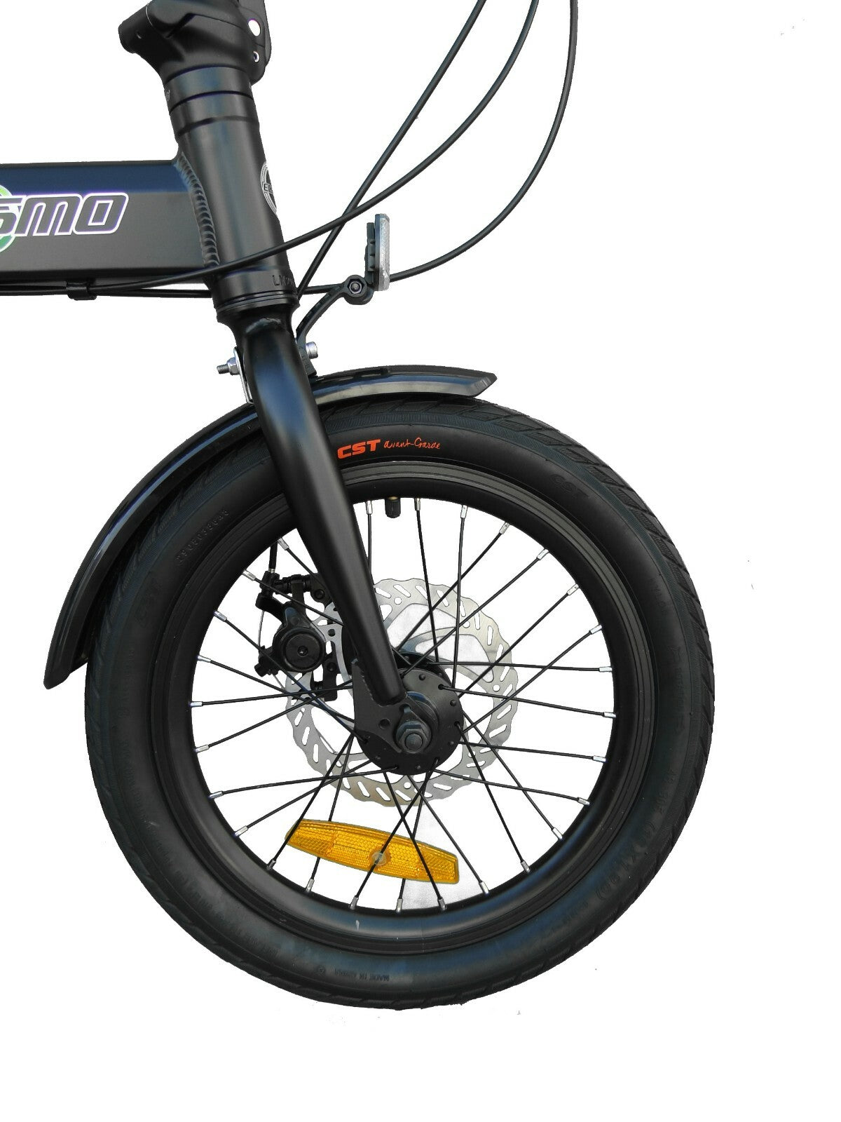 Folding Bicycle Ecosmo 16" Wheel Black Alloy 6SP Shimano Gear, DualDisc-16AF02BL