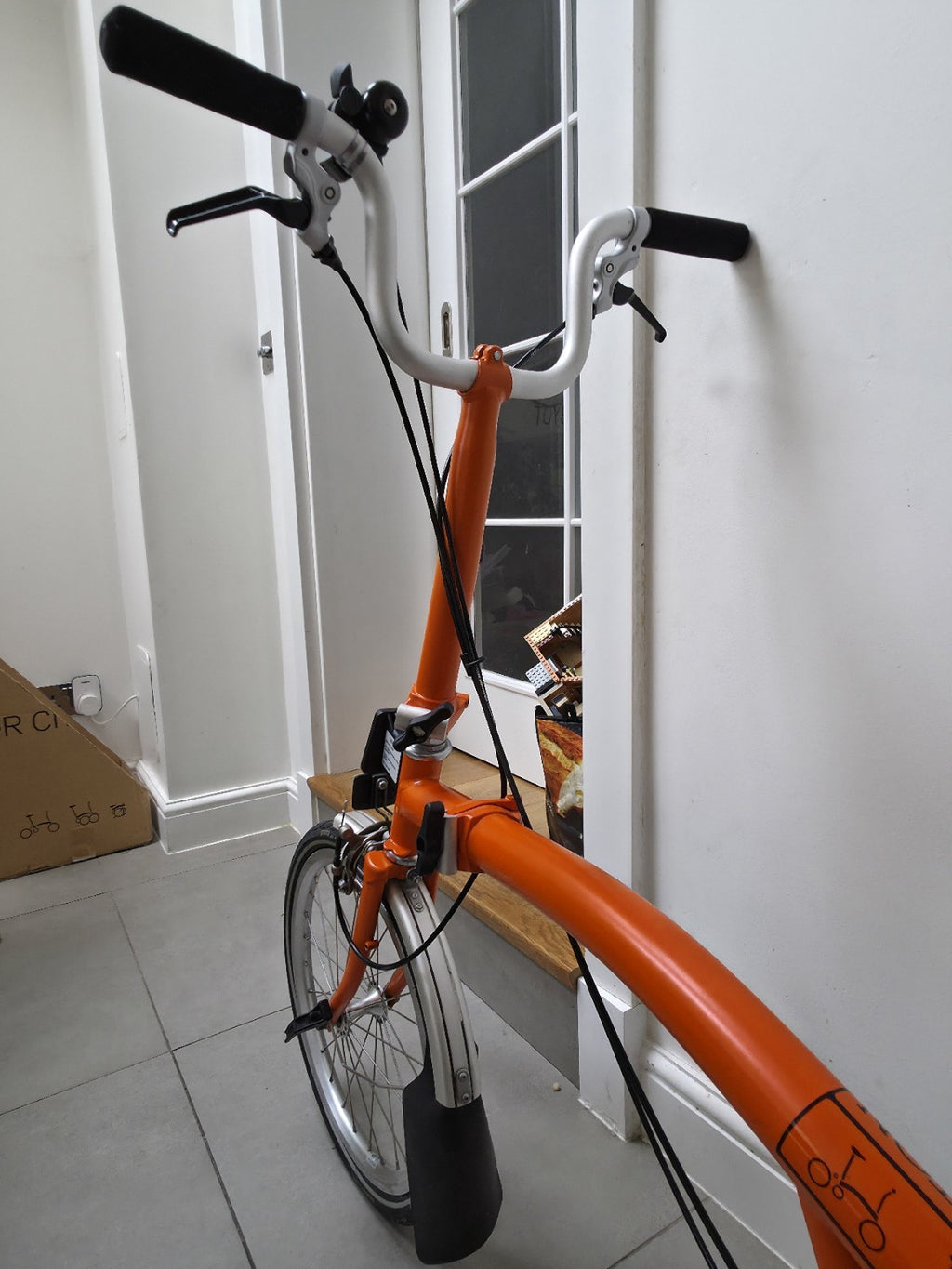 Brompton Folding Bike 2-Speed Orange Very Good Condition Fully Working