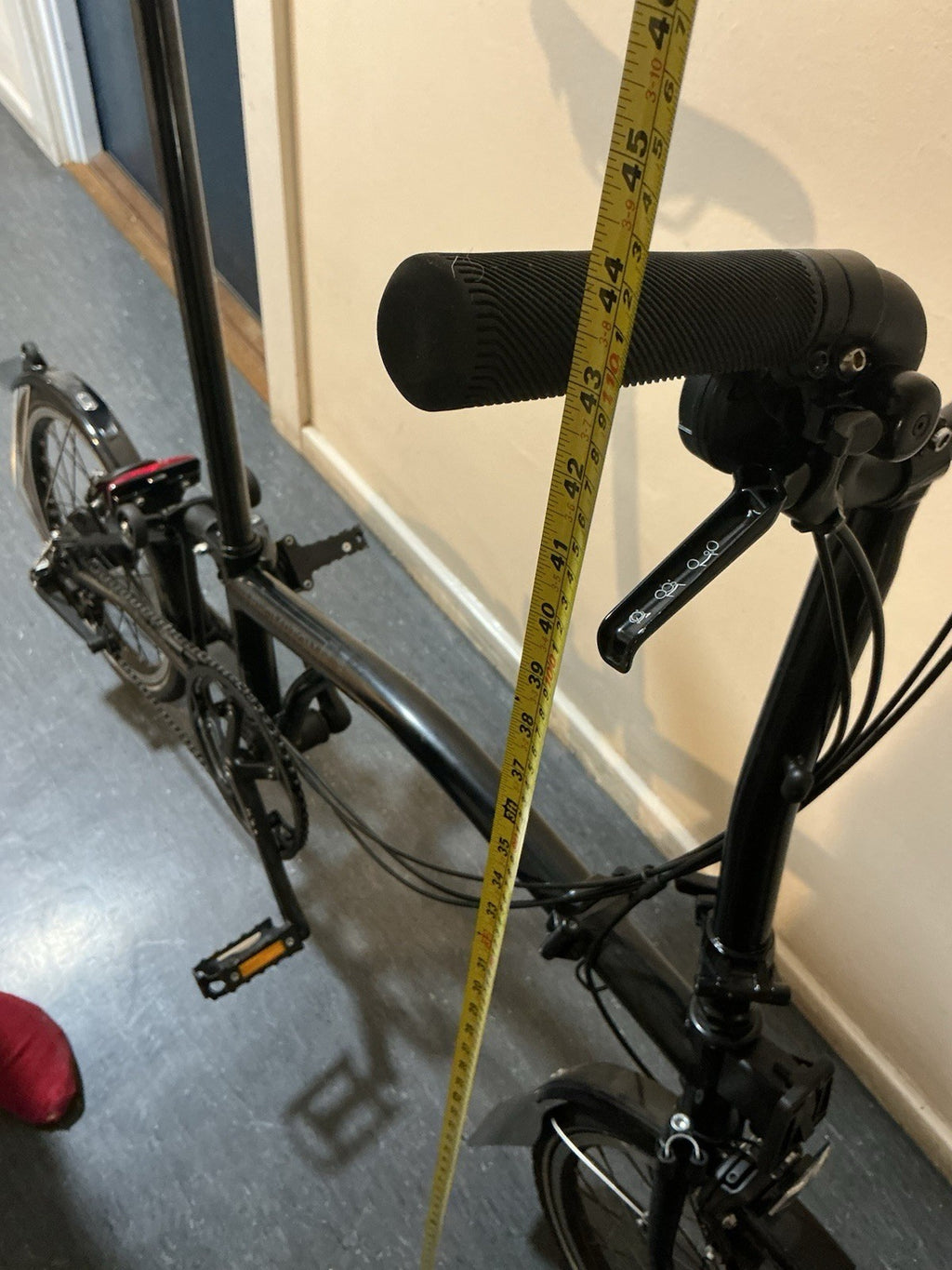 Dec 2018 Brompton C Line 6 Speed H6L Folding bicycle in Black - Leisure Used