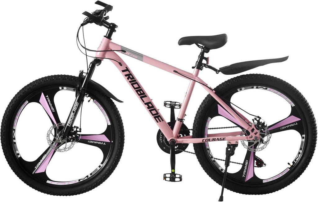 26" Foldable Mountain Bike 21-Speed Disc Brake MTB Dual Suspension Adult