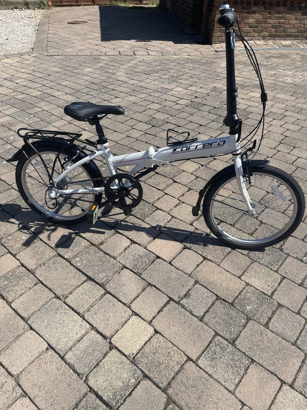 Carrera Transit Lightweight Folding Bike 6061 T6 Aluminium White Colour