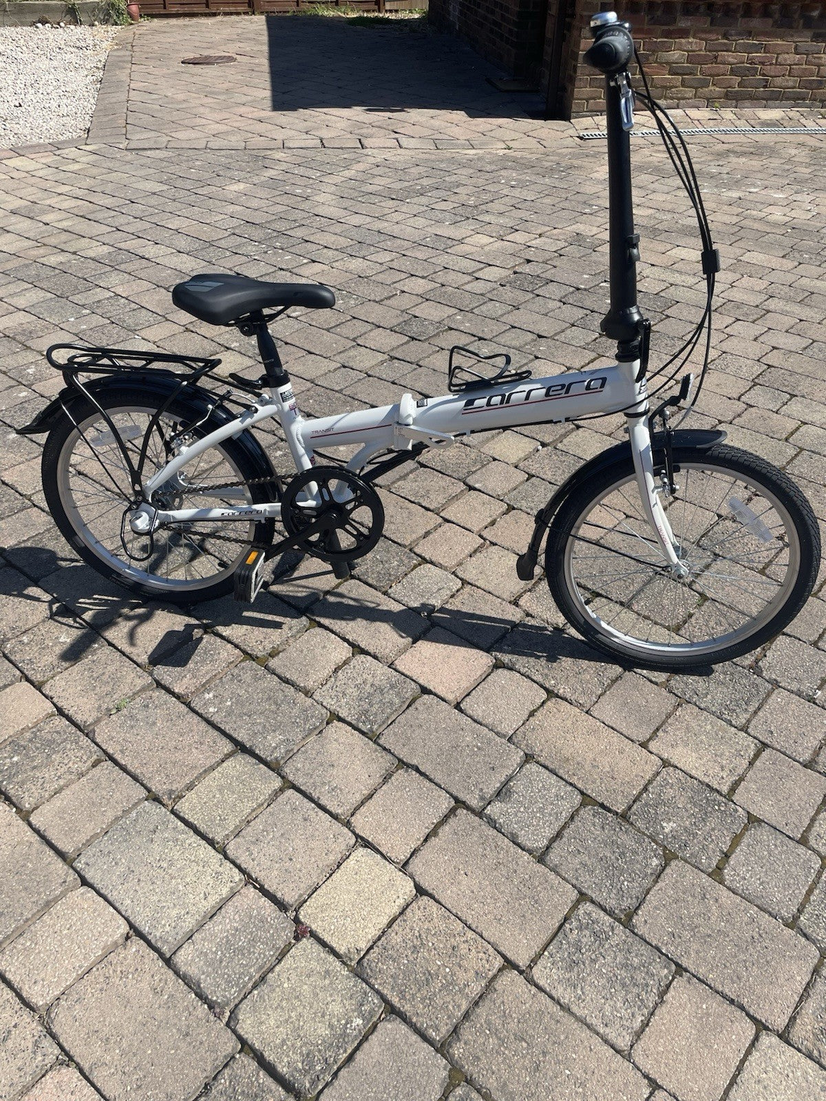 Carrera Transit Lightweight Folding Bike 6061 T6 Aluminium White Colour