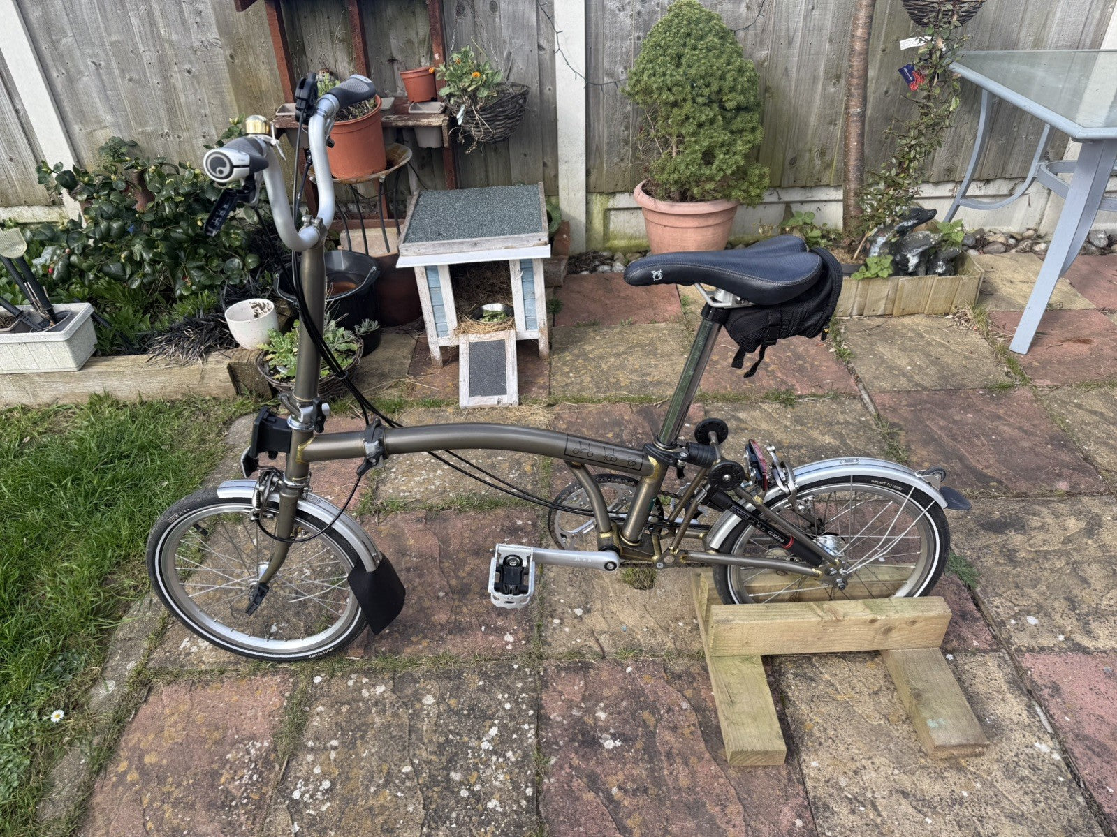 2015 Brompton S3L Folding Bike 3-Speed, Grey Including Carry Bag and Case.