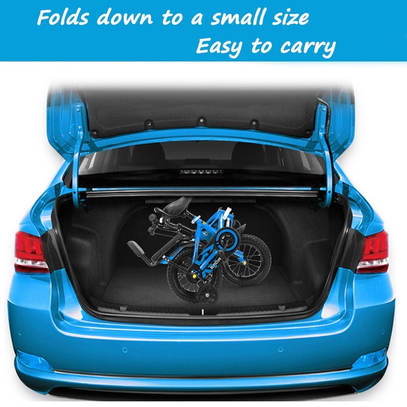 14inch Kids Bike Bicycle Children Boys Foldable Cycle Removable Stabiliser UK