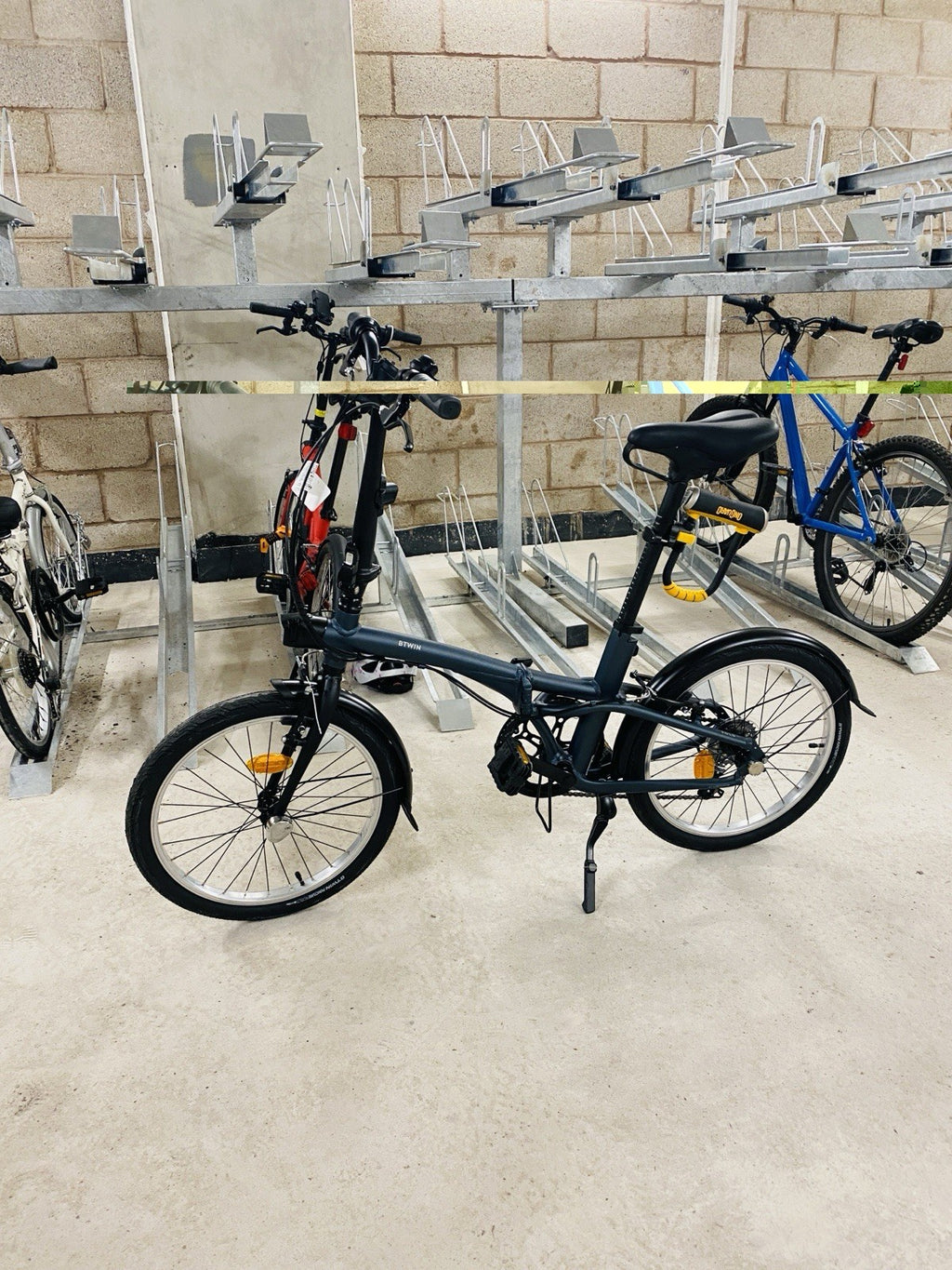 BTWIN 500 Folding Bike 20-inch Dark Blue