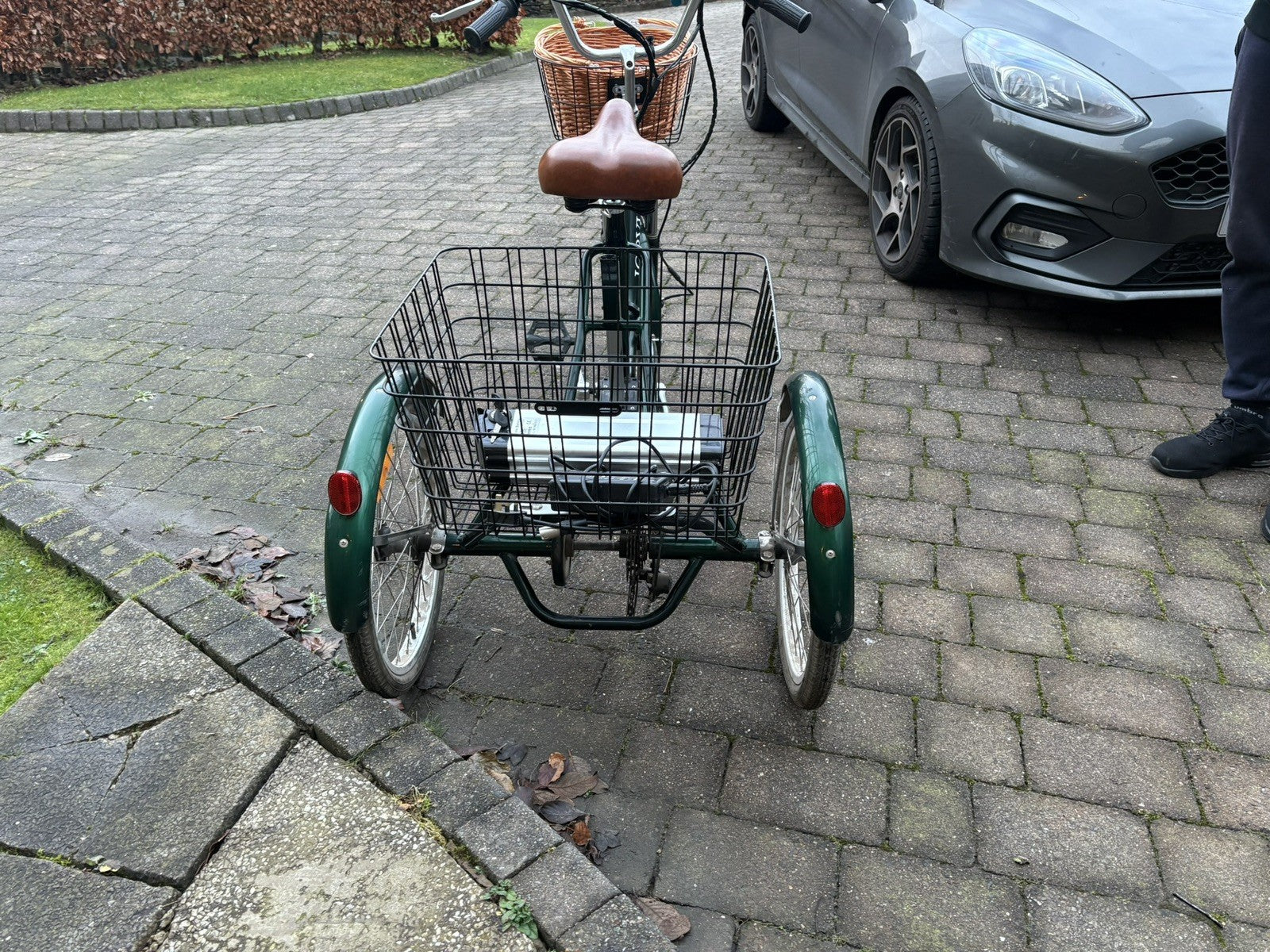 Jorvik Electric Folding Tricycle In Perfect Condition In  Green With Basket