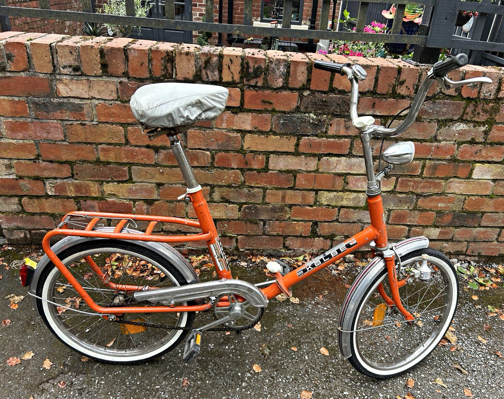 KOLBE 20in Folding Bike Orange/Silver Rear Rack Mudguards Kickstand 1 Speed
