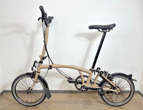 Brompton C Line 6 Speed 2023 High Handlebar Folding Bike - Dune Sand