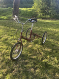 Pashley Tri-1 Folding Trike Burgundy Red