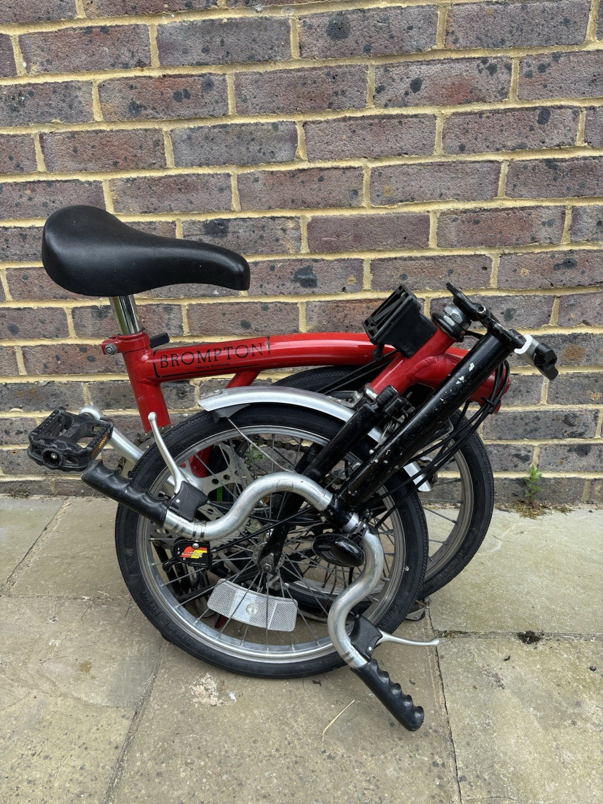 Brompton 16in Folding Bike Red/Black/Silver.