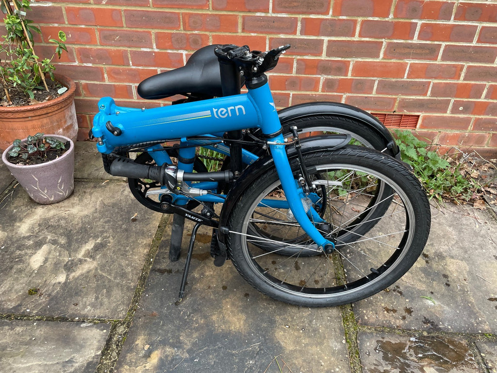 Tern Link B7 Folding Bicycle 20" 7 Speed Blue Easy Carry