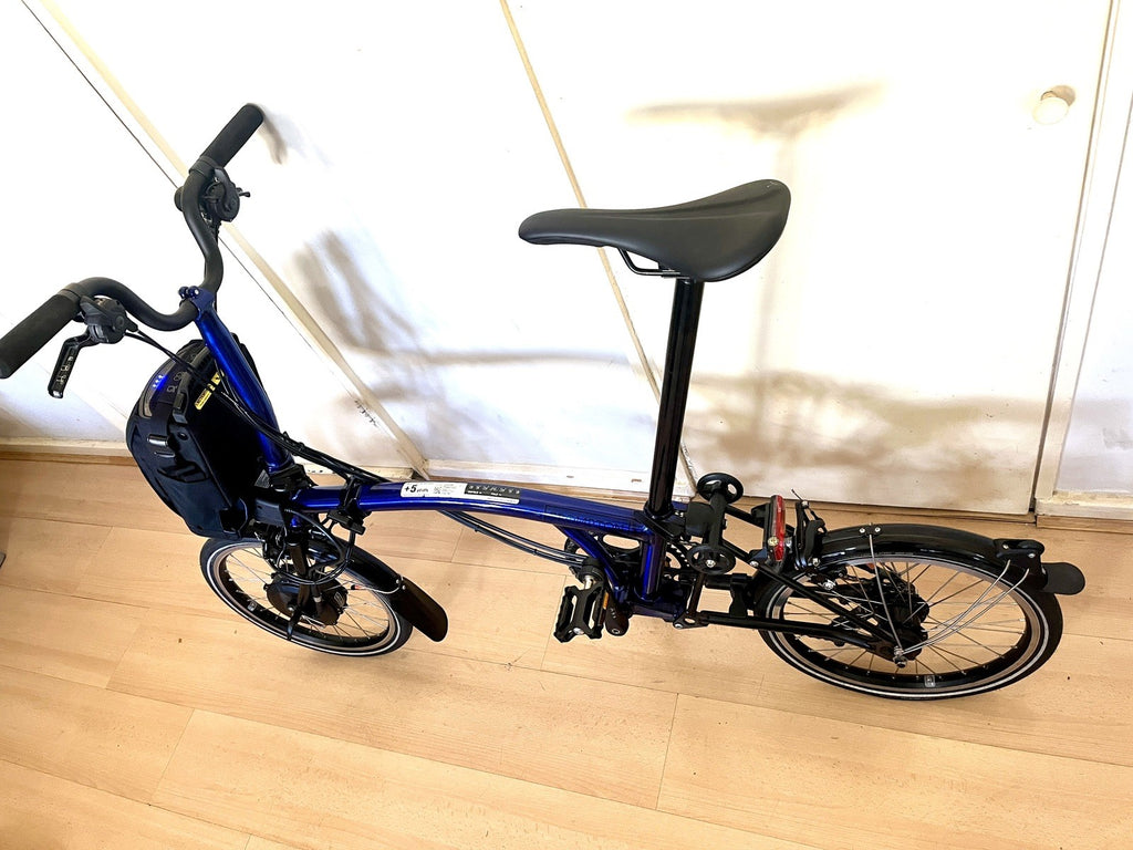Brompton Electrc P Line 12 Speed M Folding Bike, Blue Lacquer 2025 EXC CONDITION