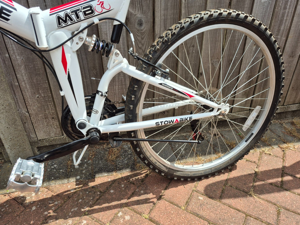 Stowabike MTB Folding Bike 26'' - 18 Speed Shimano; Dual Shocks; Folding Pedals