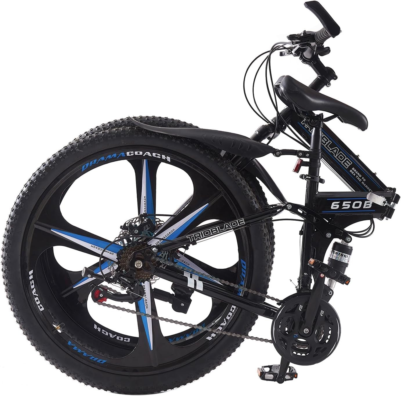Folding Mountain Bike 26 Inch Wheel 21 Speed Full Suspension Bicycle