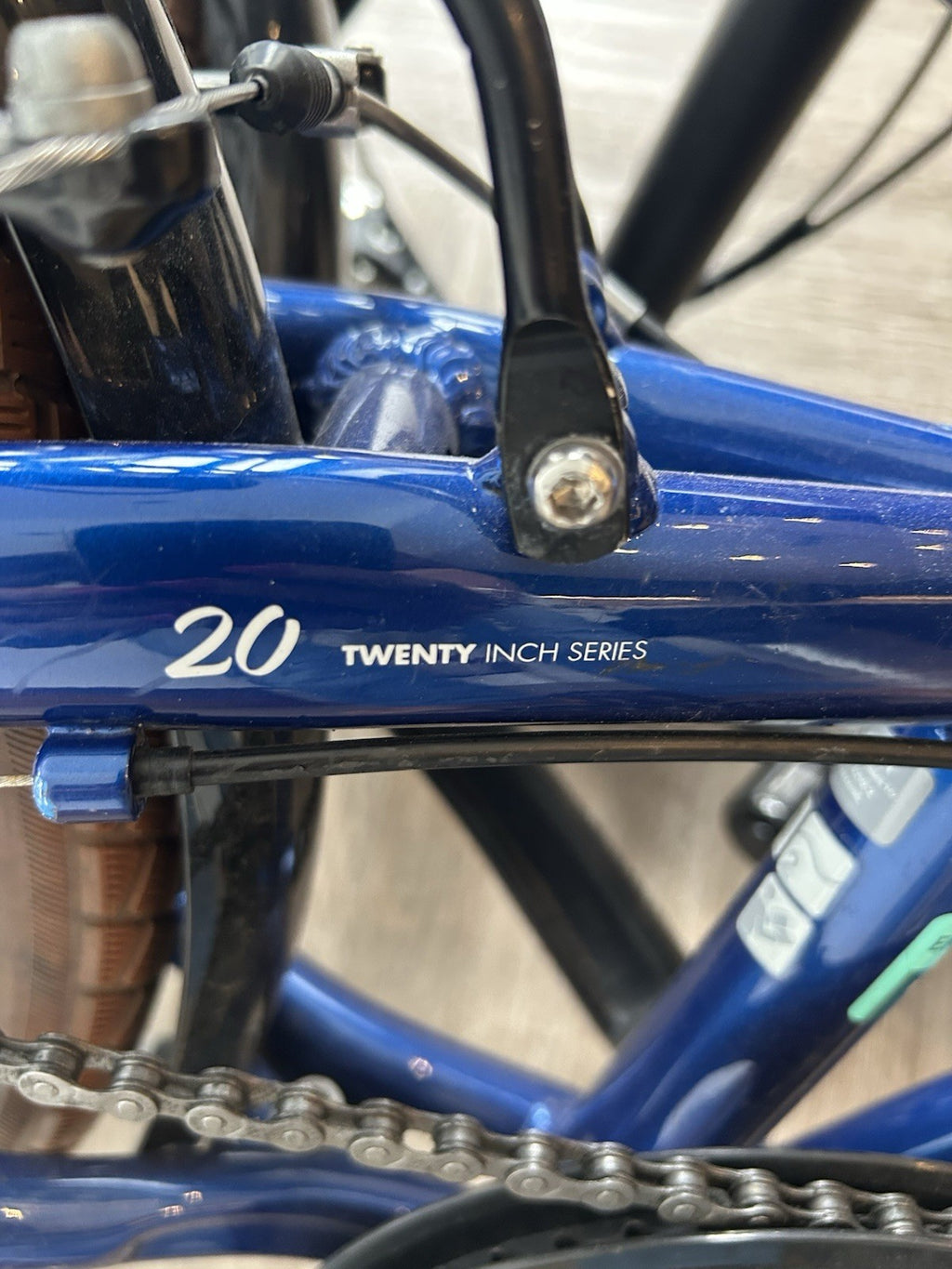 Raleigh Stow-A-Way 20in Folding Bike Blue with Rear Rack & Mudguards