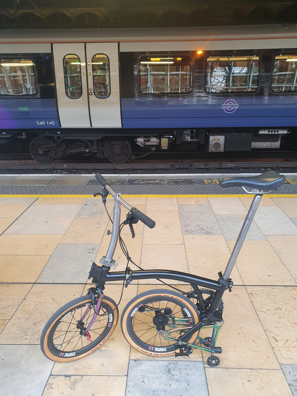 2016 Brompton 2 Speed Folding Bike Titanium