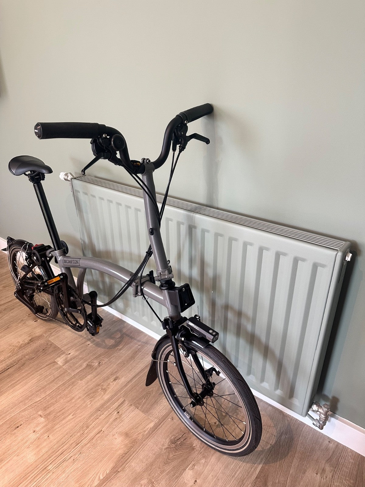 Brompton P Line Explore Mid Bar 12 Speed - Sky Grey