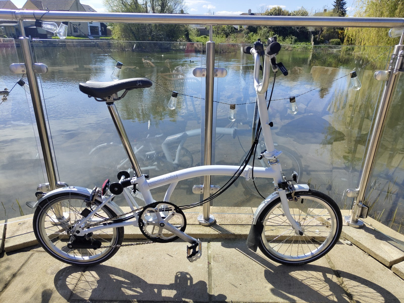Brompton M6L Folding Bike 2015 Ivory –Excellent Condition, Serviced, C line, 6 S