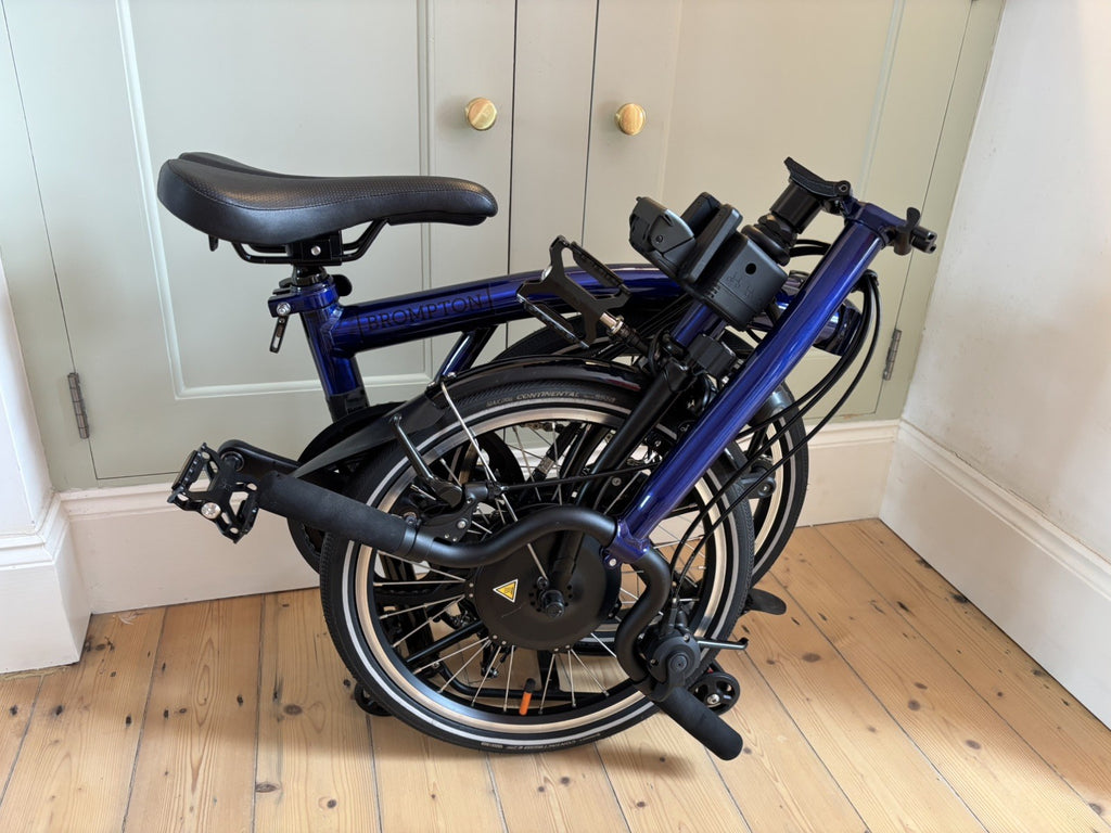 Brompton P Line 4 Speed 2024 M Type bar Folding Bike - Blue Lacquer