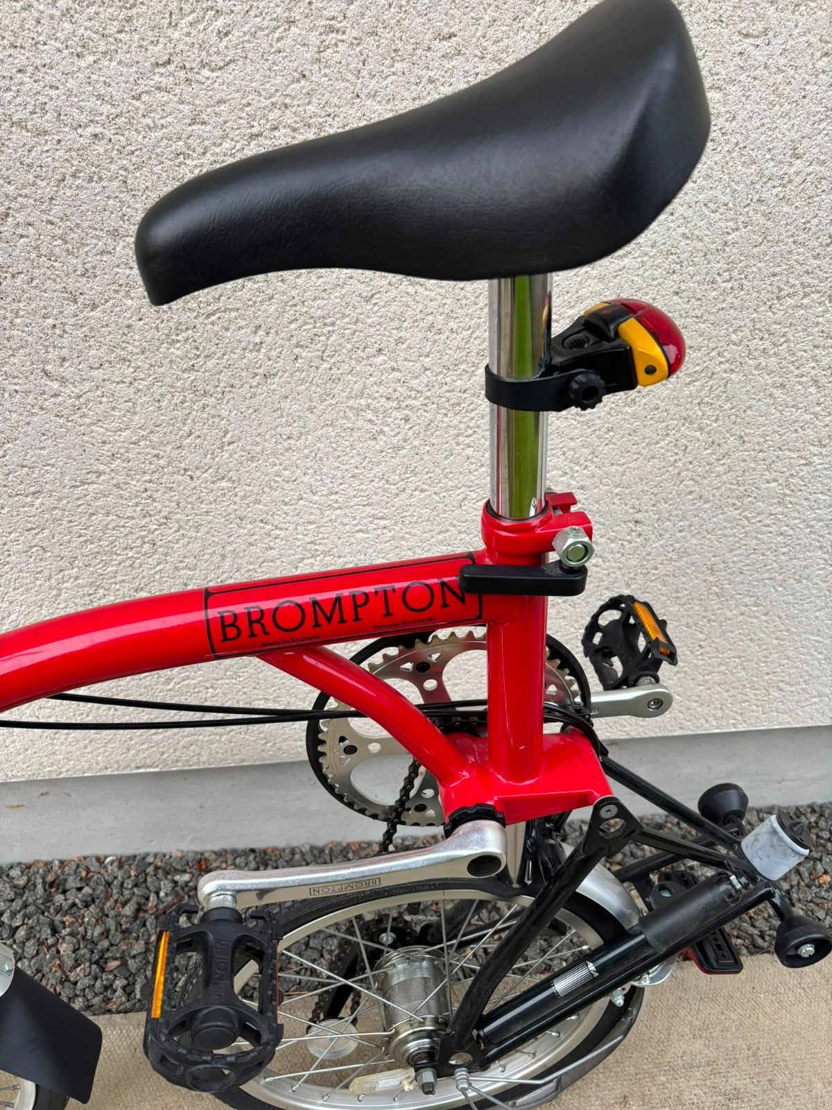 Brompton Folding Bike - Red. 3 speed. Barely used