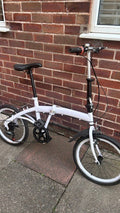 New Folding Bike White 20" Wheels Unused Never Ridden Foldable Bicycle