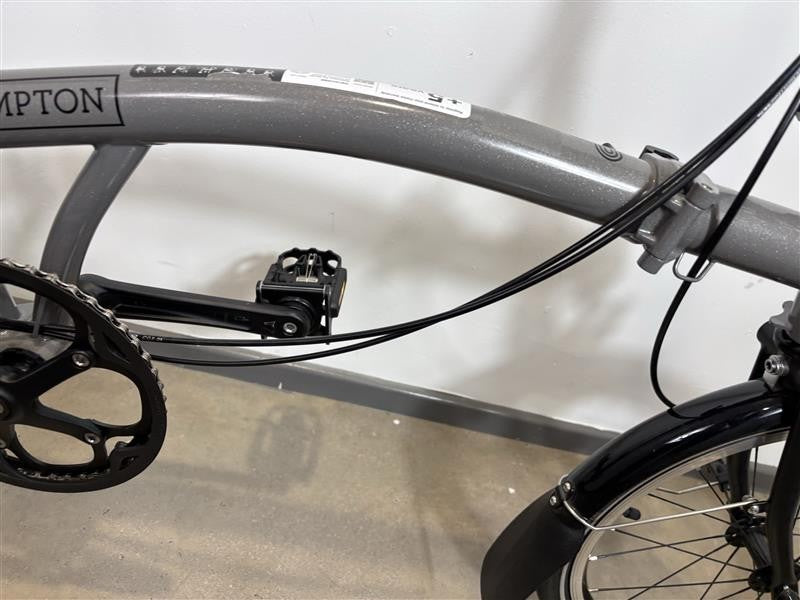 Brompton P Line 4 Speed 2022 Mid Handlebar Folding Bike - Storm Grey