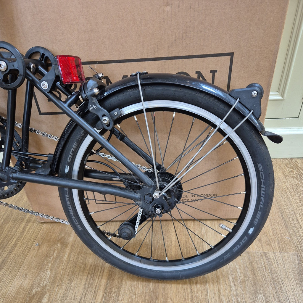 Brompton P Line 4 Speed Titanium Folding Bike Silver Black