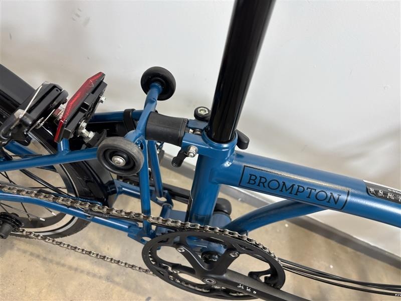 Brompton C Line 6 Speed 2023 High Handlebar Folding Bike - Ocean Blue