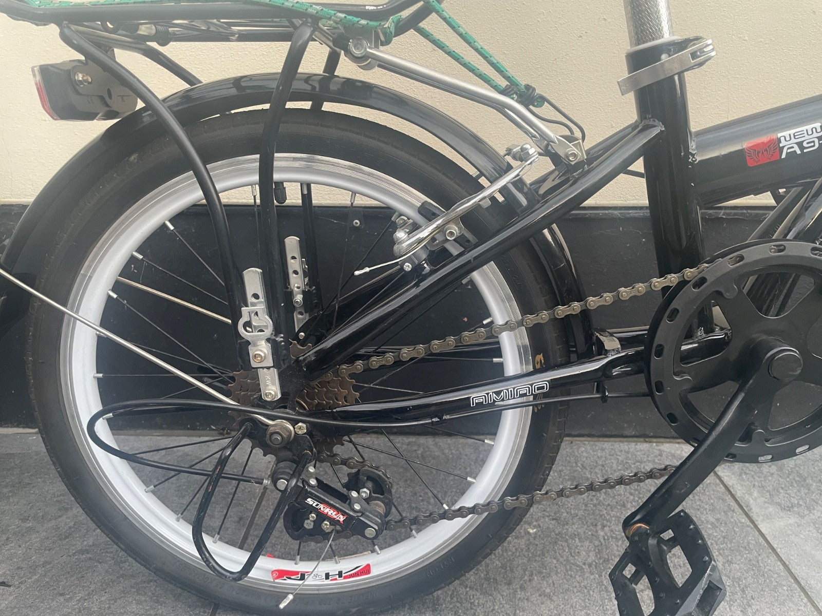 Foldable Amiao black bike