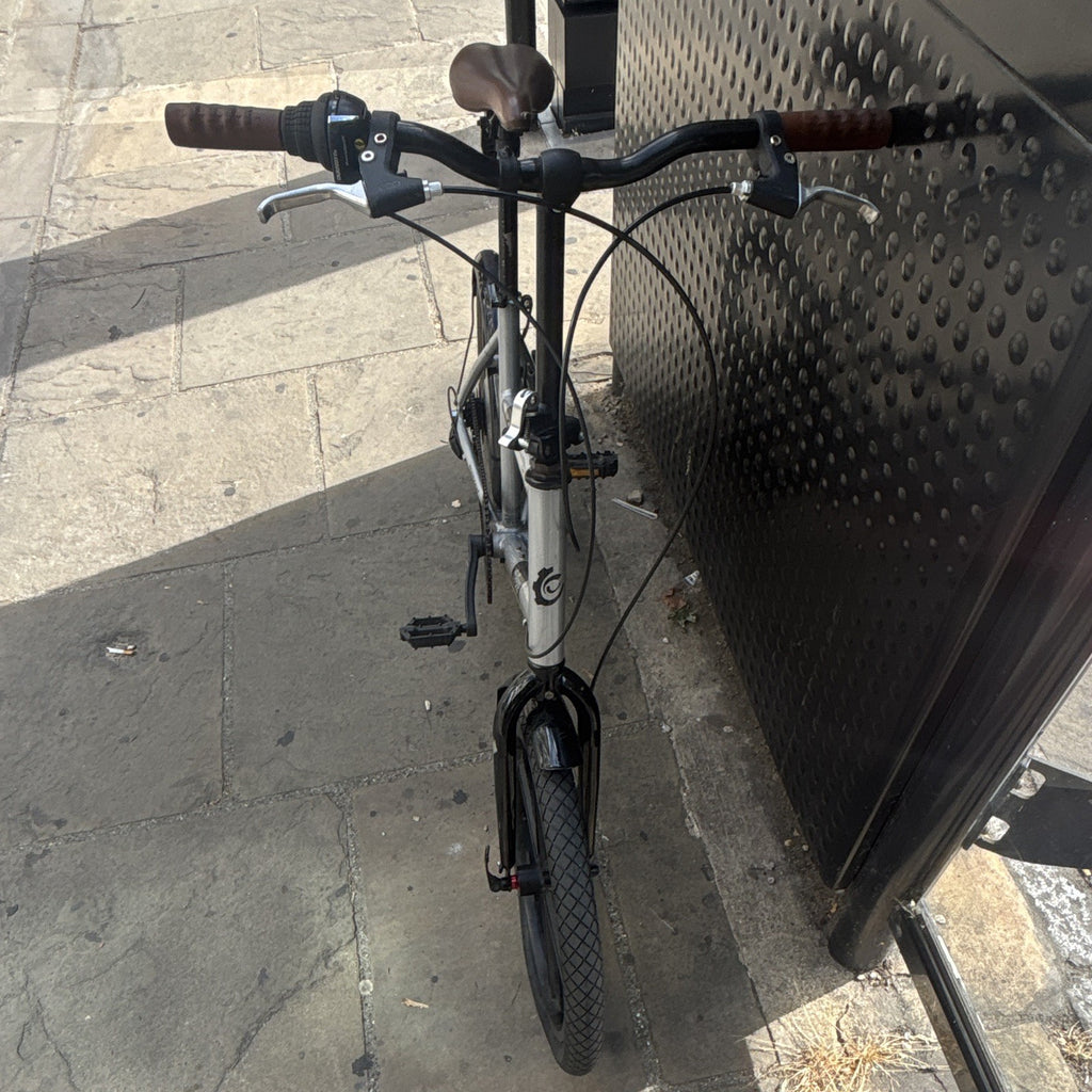 Challenge Urban Camper Folding Bike 20in Mechanical Disc Brakes Silver/Black