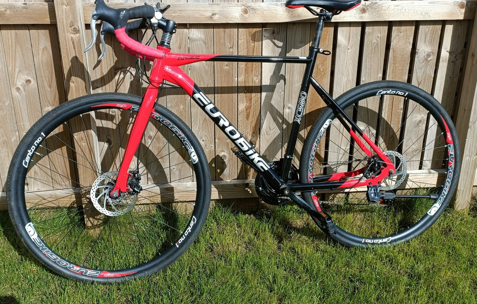 EuroBike XC580 Gravel Bike, with indoor resistance trainer kit