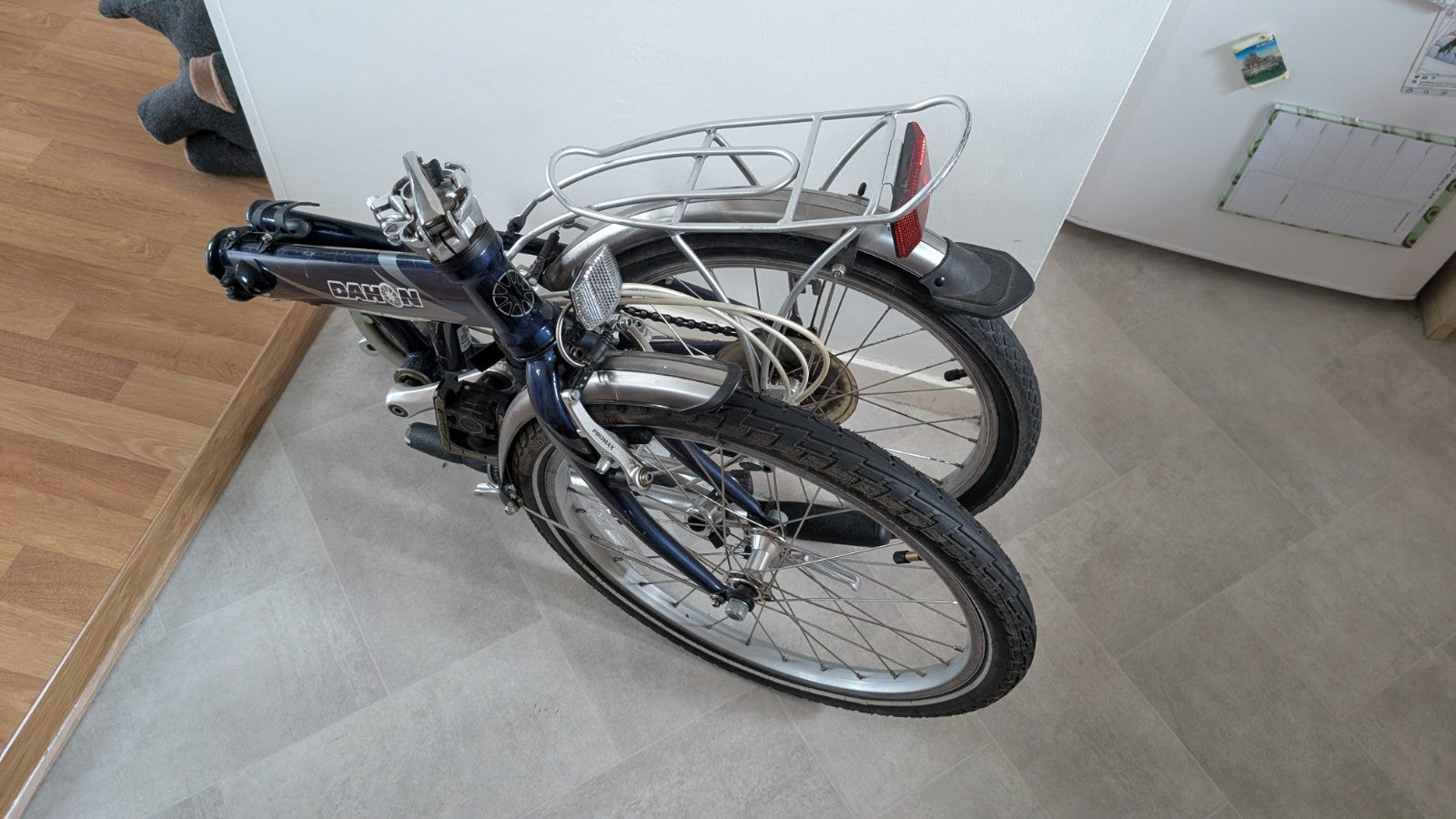 Dahon Speed D7 Folding Bike 20in Blue Aluminium, Rack, Mudguards, V-Brakes