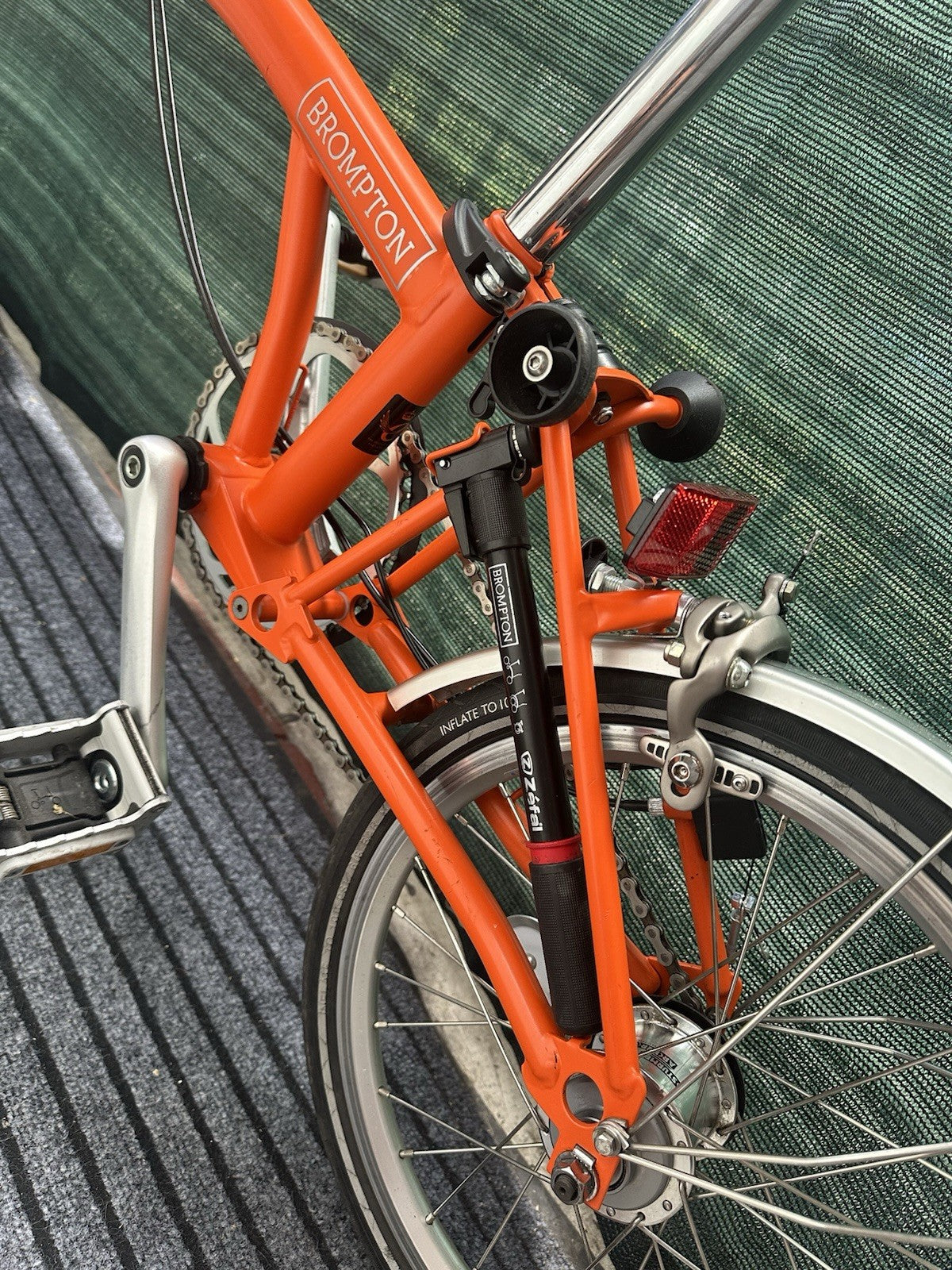 Brompton Folding Bike 3 Speed Orange With Extras