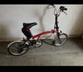 Red Brompton C Line M6R folding bicycle - Mint condition