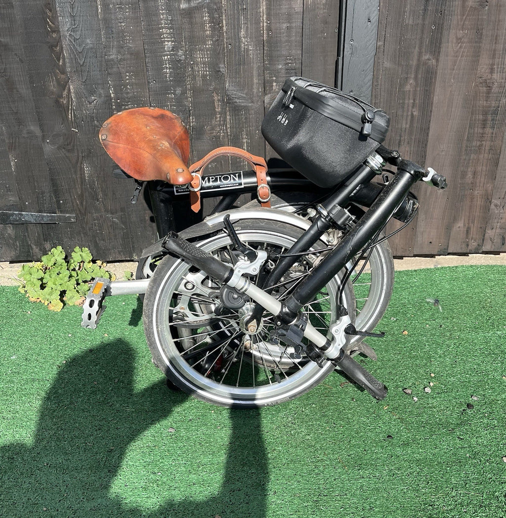 Brompton S3L Folding Bike 3-Speed, Black Including Extras.