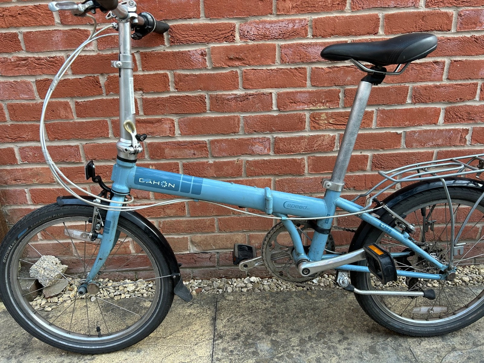 Dahon Speed D7 Folding Bike 7-Speed SRAM Grip Shift, Luggage Rack